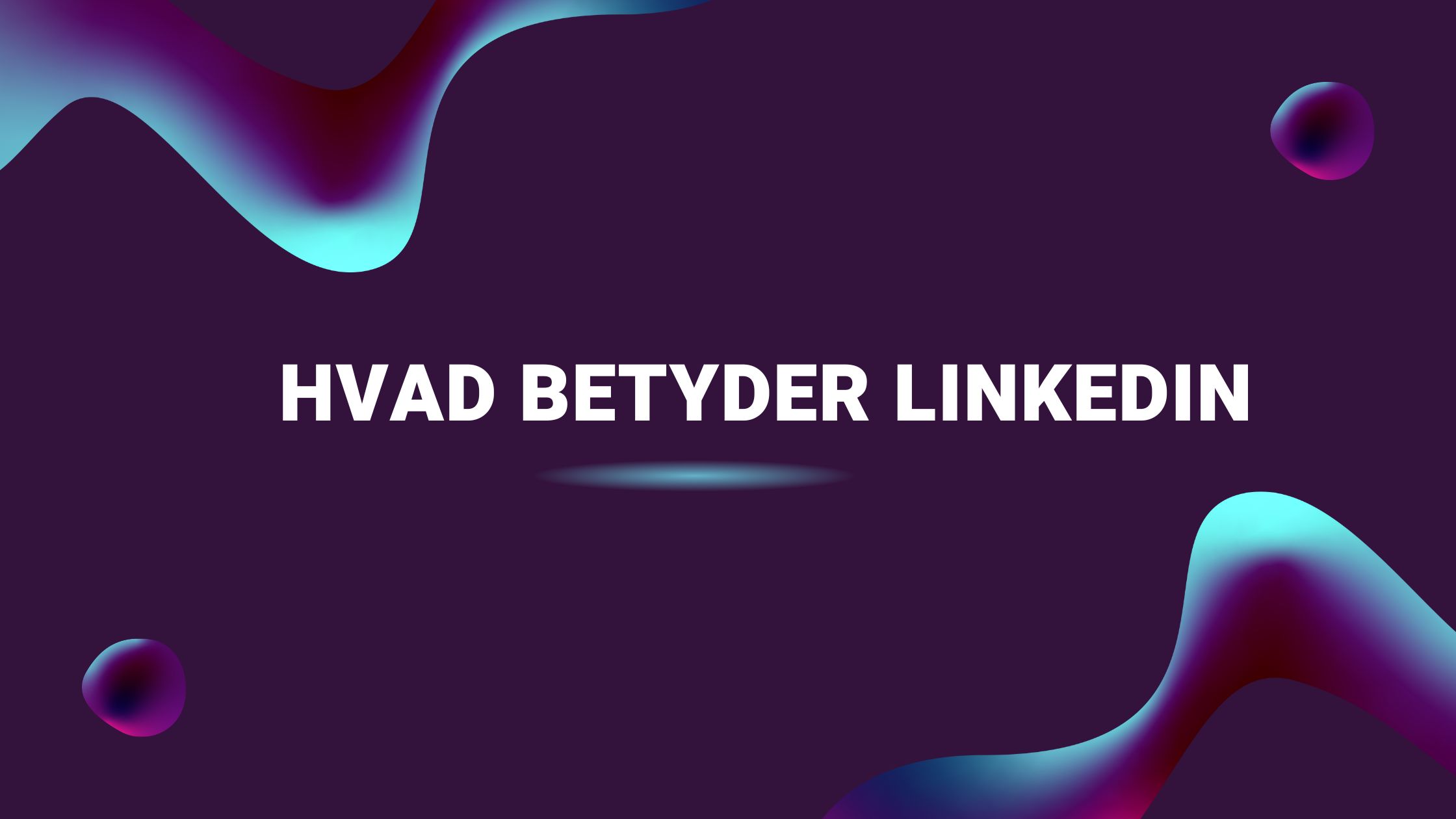 Hvad betyder LinkedIn